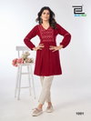 Manu Bhaker By Blue Hills Rayon Short Kurti Wholesale Shop In Surat
